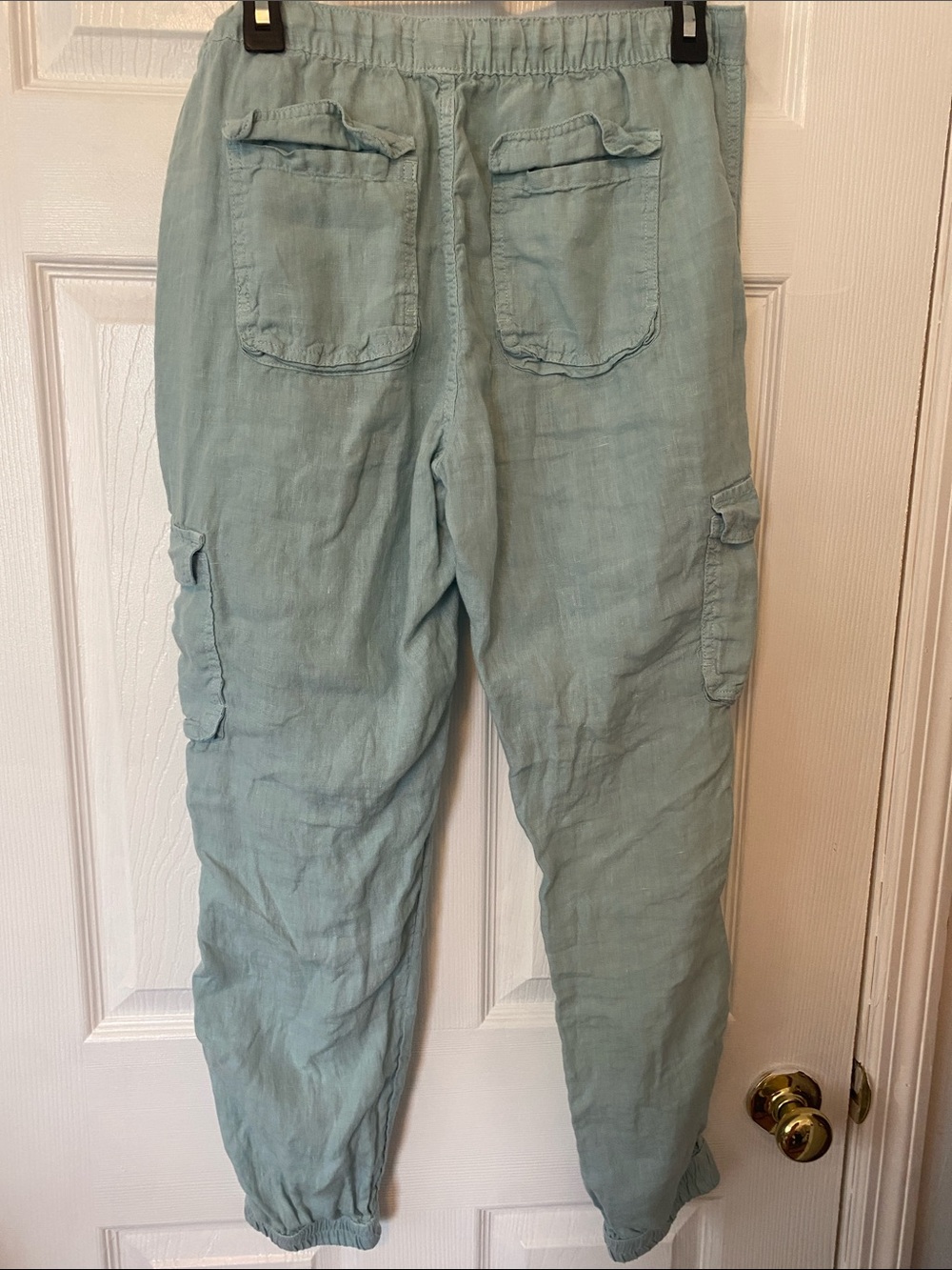 Nicole Miller Light Seafoam Green Cargo Joggers - Picture 3 of 3